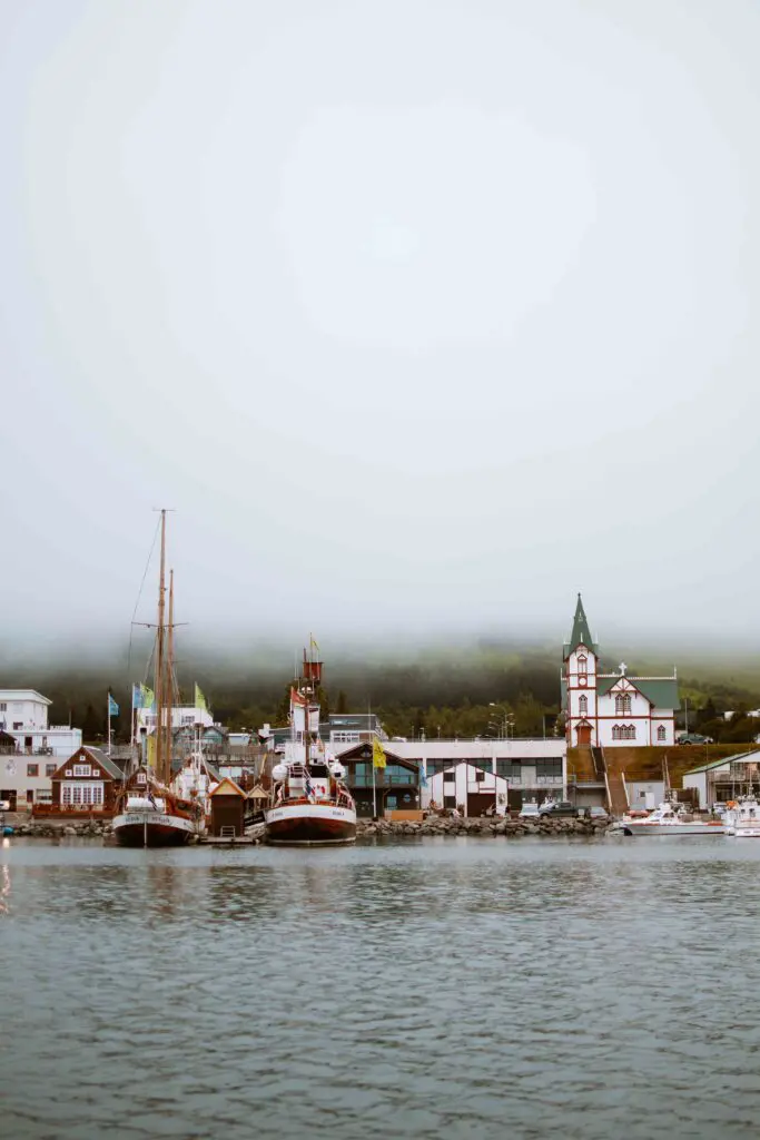 boats Iceland Port Fog