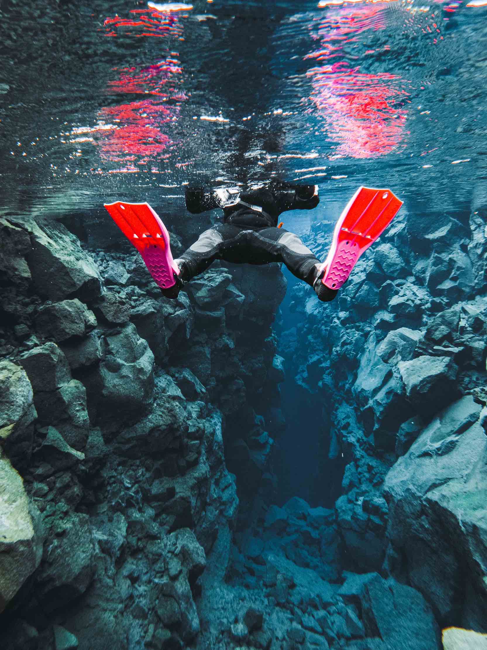 snorkeling ocean rocks