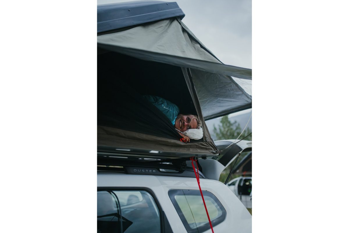 Road trip in Iceland in a 4x4 with a rooftop tent.